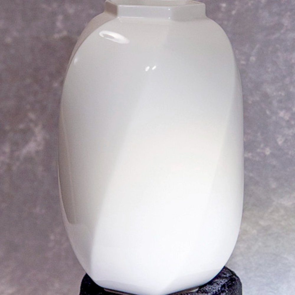 Mikasa Bone China White Classique Hexagonal Swirl Vase 5 ¾” Y1500 Classi…